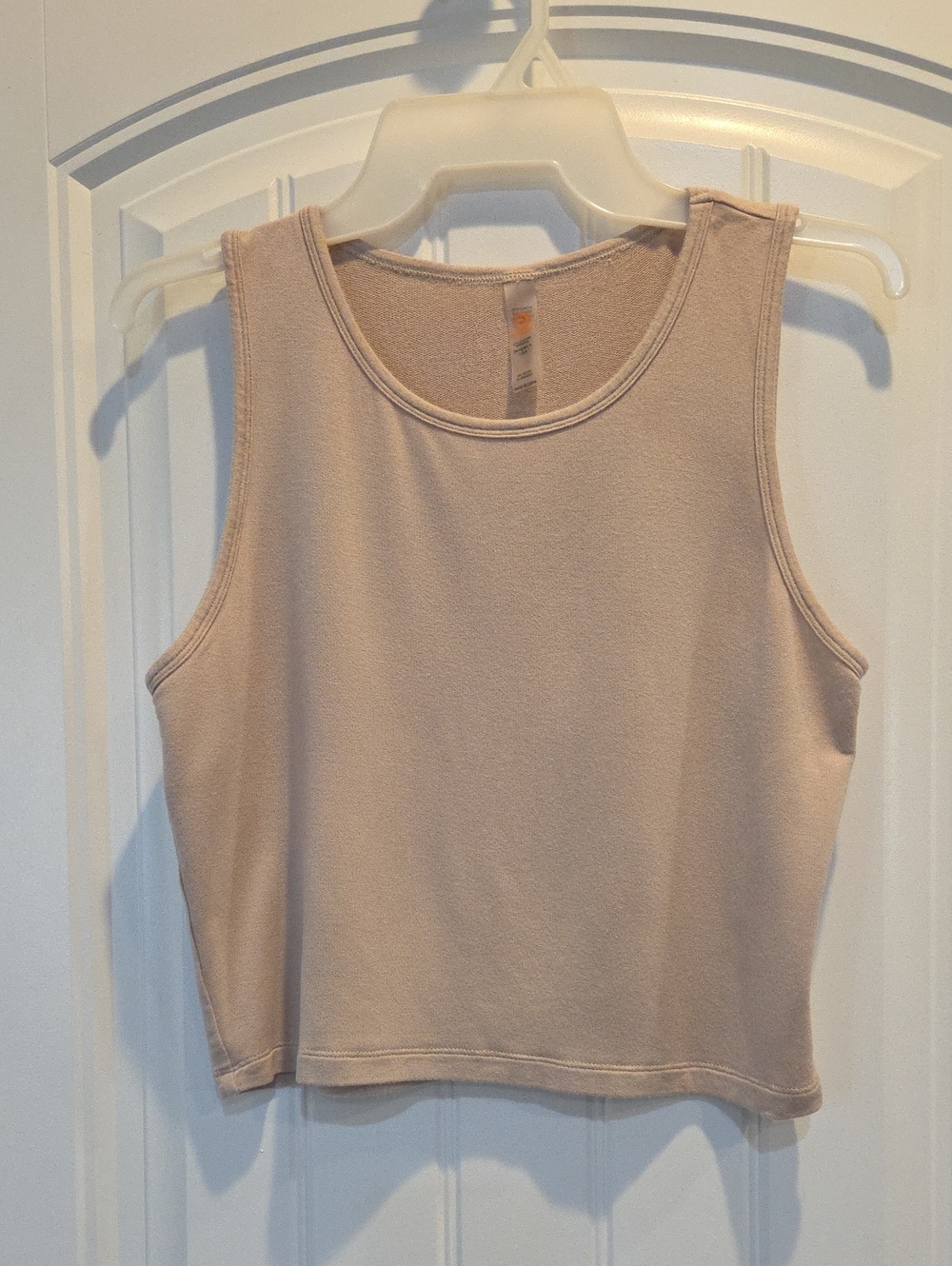 Mono B Neutral Cropped Tank Top - Light Beige